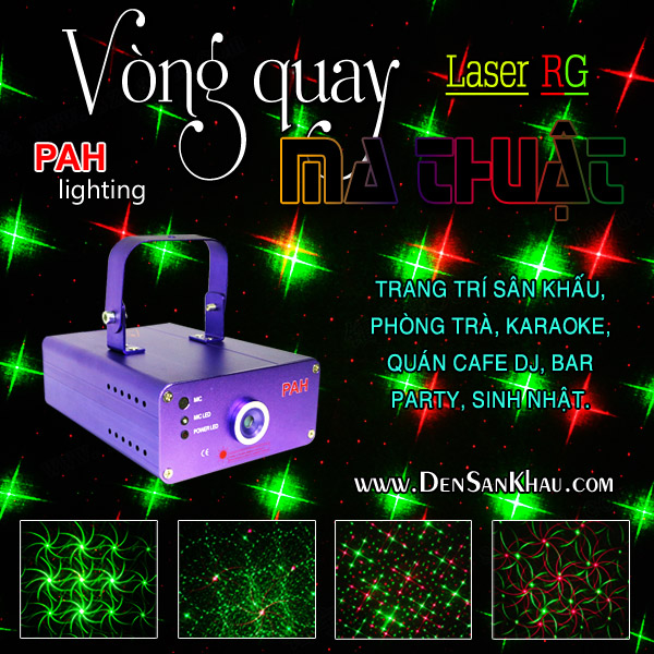 Máy chiếu Laser vòng quay ma thuật với 4 hiệu ứng