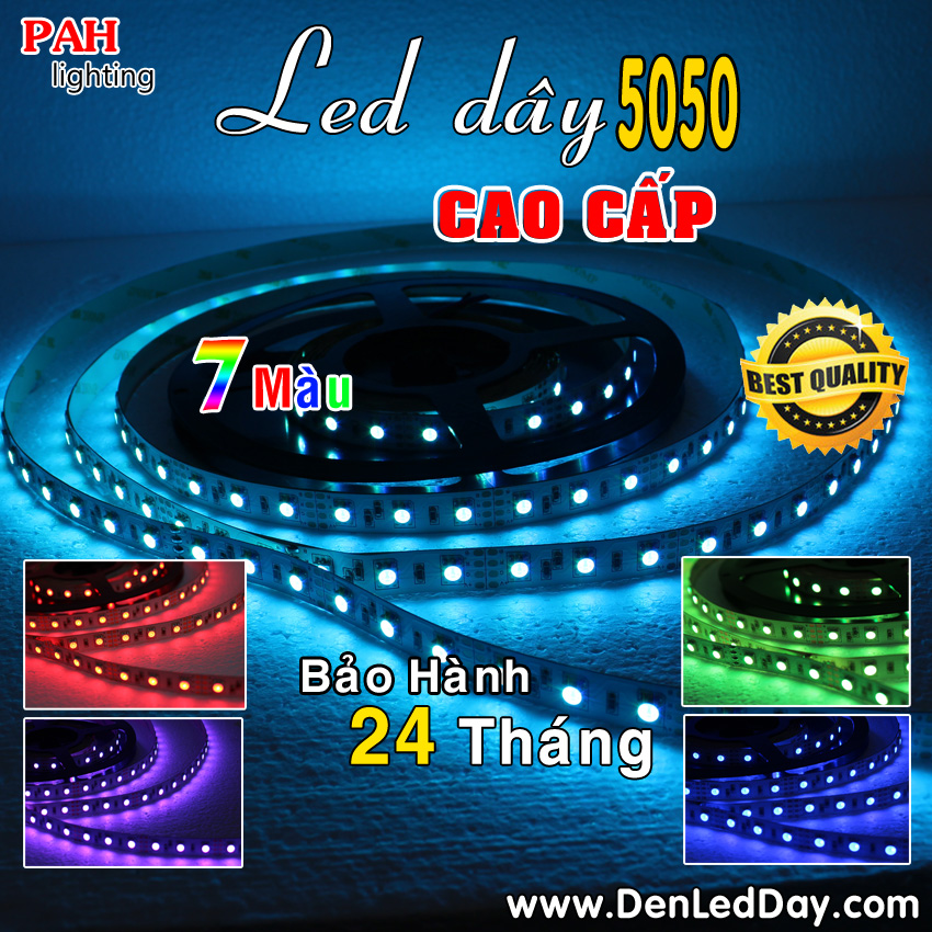 LED dây 5050 7 màu chịu nước NEW