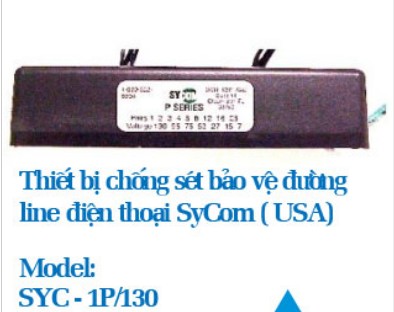 Thiết bị chống sét bảo vệ line điện thoại Sycom SYC-1P/130